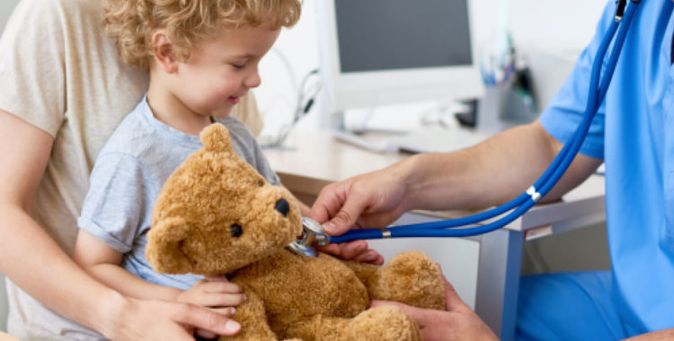 Mother and Child in Pediatric Office