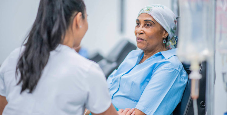 Cancer Patient Receiving Treatment stock photo