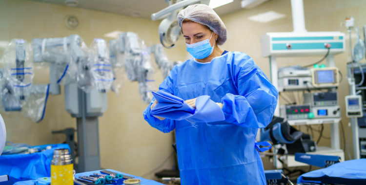 Medical operation involving robot