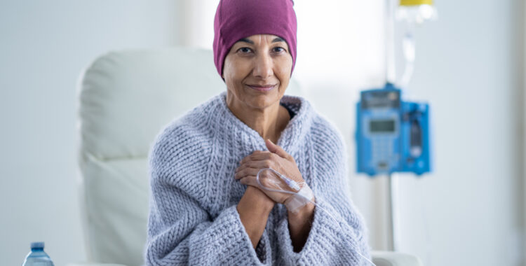 Senior Woman Undergoing Chemotherapy
