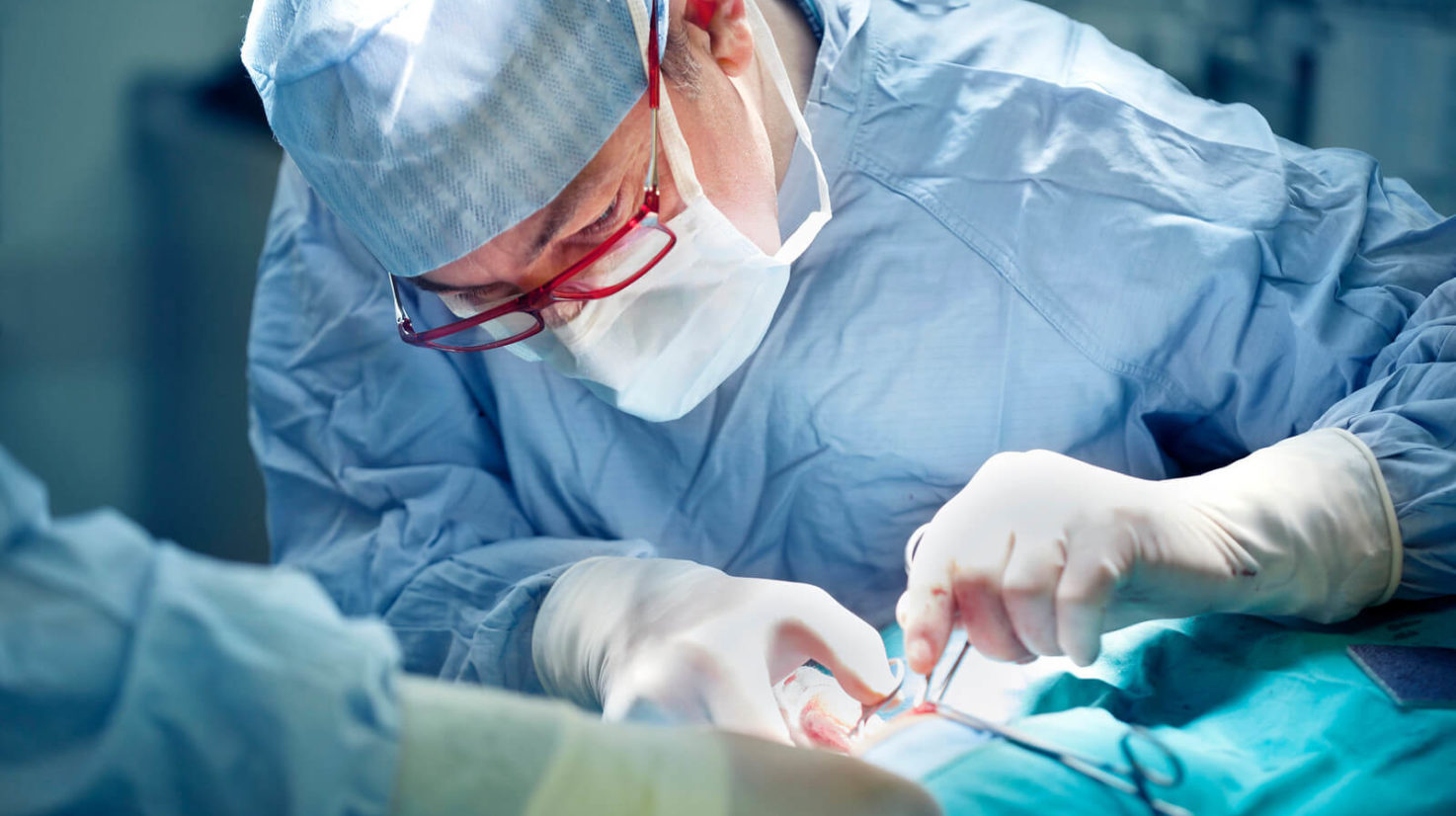 Surgeon performing surgery