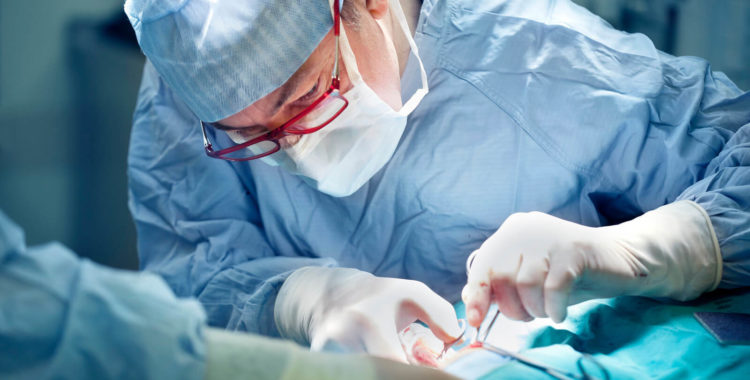 Surgeon performing surgery