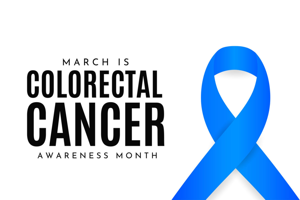 Colorectal Cancer Awareness Month, March. Vector