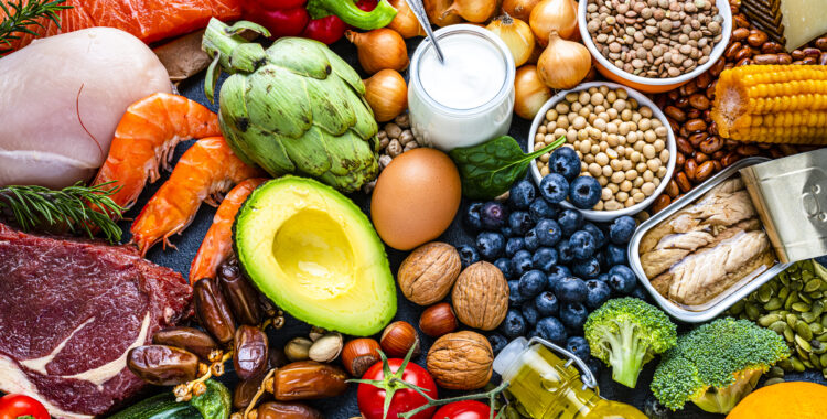 Group of healthy food for flexitarian diet