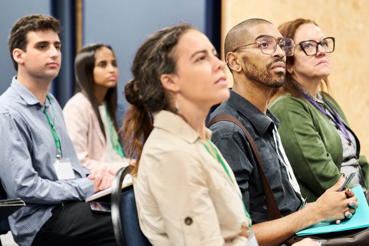 Diverse group of businesspeople at a conference