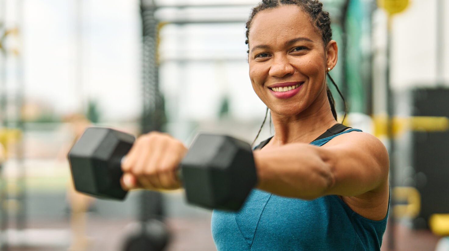 gym sport fitness exercise health woman weight training dumbbell weightlifting bodybuilding trainer power barbell bodybuilder strong healthy fit workout