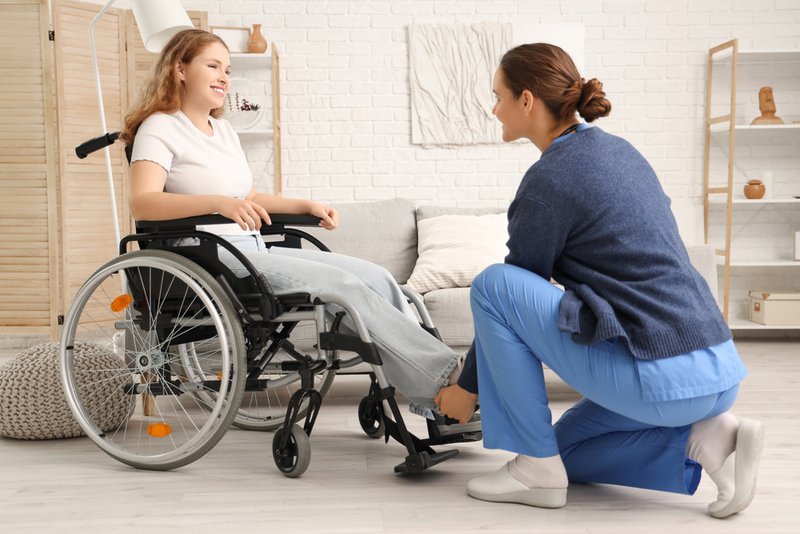 Nurse offering skilled home health services