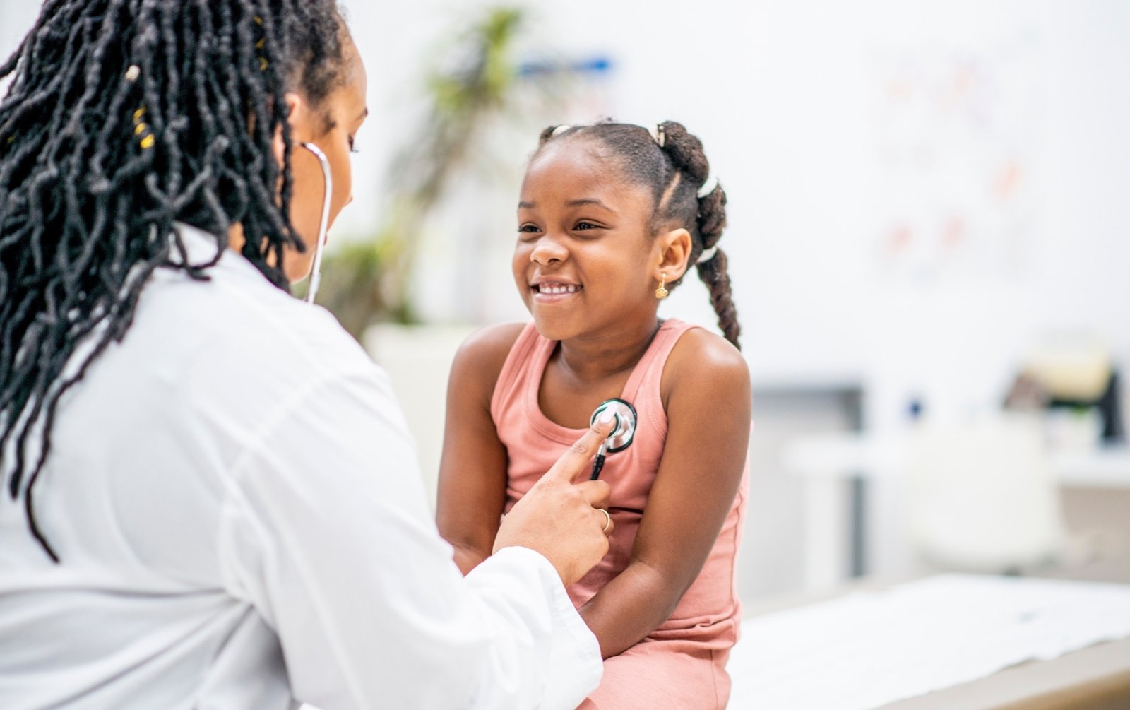 Young child with primary care provider