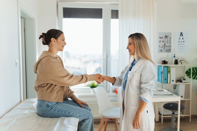 Teenager receiving same day primary care