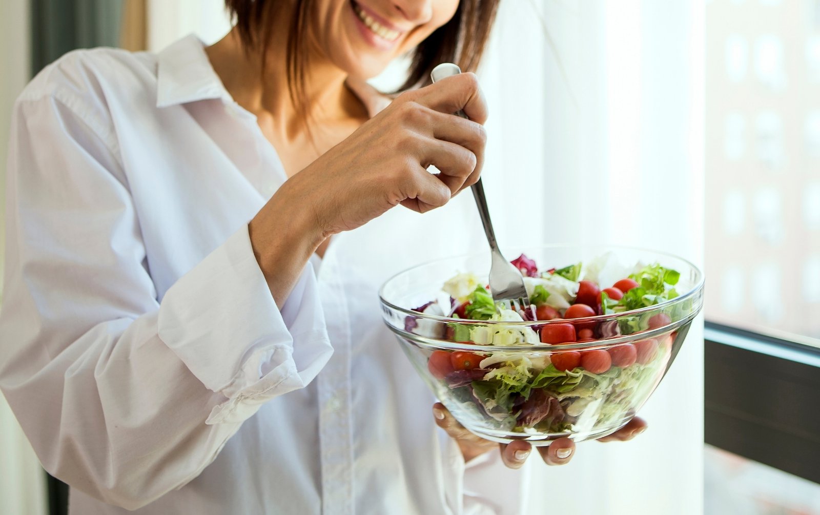Young woman building healthy habits